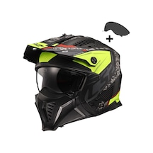 Ls2 Drıfter Devor Mat Siyah-neon Sarı Kask Sarı