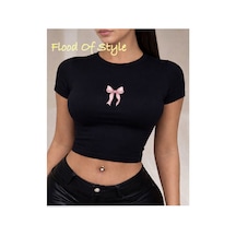 Flood Of Style Siyah Babby Tee Kurdale Minimal Özel Tasarım