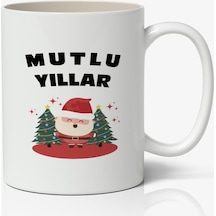 Yılbaşı Temalı Kupa Bardak Baskılı Kahve Kupa Bardak Model 10