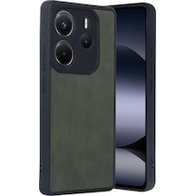 Xiaomi Redmi Note 14 4g Kılıf Aras Deri Kapak - Koyu Yeşil -