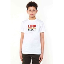 Limp Bizkit Müzik Baskılı Unisex Çocuk Beyaz T-Shirt
