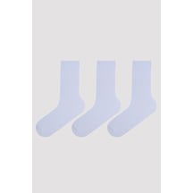 Erkek Tenis Beyaz 3'lü Soket Çorap