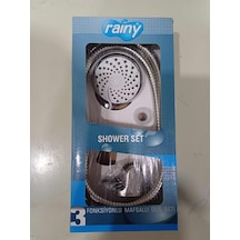 Rainy Eko Fonksiyonlu Mafsallı Duş Seti Beyaz