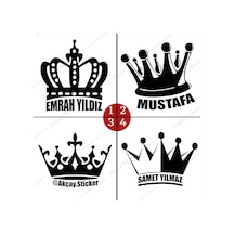 Isme Özel Taç Sticker Isim Sticker Oto Sticker Yazı Araba Sticker