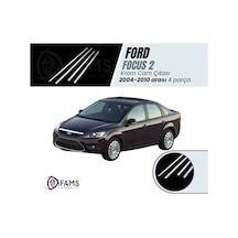 Ford Focus 2 Krom Cam Çıtası 4 Prç. 2004-2010 P. Çelik Uyumlu