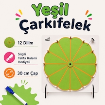Yeşil Çarkıfelek Oyunu Ahşap Eğitim Materyali