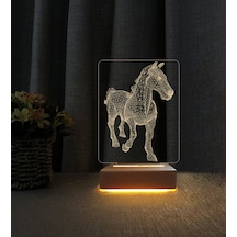 At Tasarımlı Lamba 3d Led Masa Lambası Doğum Günü Hediyesi Lamba