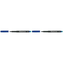 Faber-castell Asetat Kalemi M Uç, Mavi, Kalıcı Yazım, Asetat Silgili, Cd, Cam Ve Düz Yüzeyler İçin 2li Paket Çok Renkli