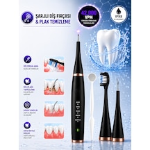 Ipx8 Su Geçirmez Şarjlı Akıllı Diş Fırçası 42000 Vpm Ultrasonik 800mah 5 Mod 3 Yedek Başlık Beyaz