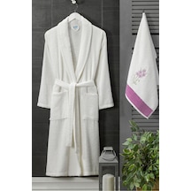 Bornoz - Nakışlı Havlu Seti Cora Bayan Krem L/xl+45x85cm Krem Bayan Bornoz - Nakışlı Havlu Seti Cora Bayan Krem L/xl+45x85cm Krem Bayan