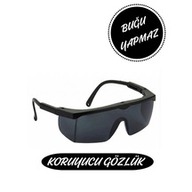 Buğulanmaz Siyah Koruyucu Gözlük
