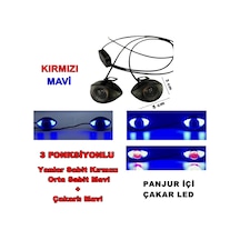 Point Araç Ön Panjur İçi Çakar Led 3 Fonksiyonlu Mavi - Kırmızı N11.2475