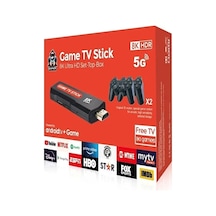 Oyunlu i Game Box Android Tv Stick 8k Hdr 2 Kollu Retro Oyun Konsolu