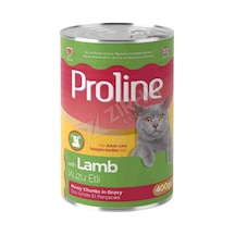 5 Adet Proline Sos İçinde Et Parçacıklı Kuzu Etli Yetişkin Kedi Maması 400 Gr