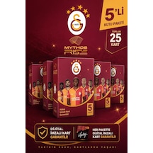 Mythos Rise Galatasaray Futbolcu Kartları 5'li Kutu Paketi 25 Kart Dijital İmzalı Kart Garantili