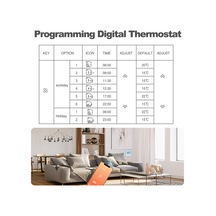 Hallow H47150bl-1 Akıllı Tuya Wifi Termostat 3a Dijital Programlanabilir