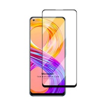 Microsonic Realme 8 Tam Kaplayan Temperli Cam Ekran Koruyucu Siyah