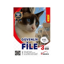 Kedi Balkon Güvenlik Filesi 2.5x10 Metre 3mm İp Kalınlığı 4x4 Gözenekli