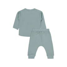 Civil Baby Çiçekler Baskılı 6-18 Ay Takım - Yeşil Çağla Yeşili
