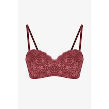 Penti Bordo Lotus Straplez Lace Dantel Balenli Sütyen
