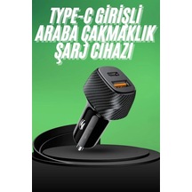 Mey İthalat Type-c Girişli Araba Çakmaklık Şarj Cihazı 38w Oto Çakmaklık