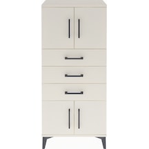 Arges Dolap Tek Raflı 3 Çekmeceli 4 Kapaklı 60x30x134 Aytaşı-... Aytaşı