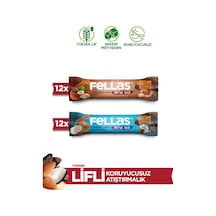 Meyve Bar 40 G Süper İkili Kutu - 24 Adet Karışık Kuruyemişli X 12 + Hindistan Cevizli X 12