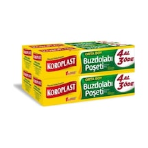 Koroplast Orta Boy Buzdolabı Poşeti 80'li 4 Paket 24 x 38 CM