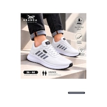 Branca Unisex Kadın Erkek Yarı Ortapedik Günlük Spor Sneaker Yürüyüş Outdoor Ayakkabı Beyaz - Buz