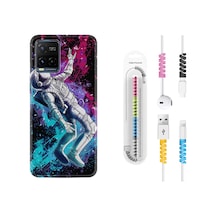 Vivo V21E Kılıf Kablo Koruyuculu Astronot Signs 1753