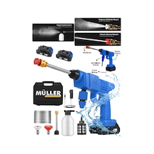 Pro Müller 24 V Kömürsüz Motor Hava Soğutmalı Yüksek Basınçlı Çift Akülü Oto Araba Yıkama Makinesi