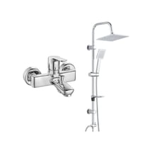 Eca Luna Banyo Bataryası + T-May Banyo Çam Kare Tepe Duş Takımı Seti
