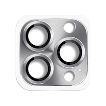 Mey İthalat Apple Uyumlu iPhone 16 Pro Max Pers Alüminyum Kamera Lens - Gri