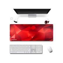 Sonictouch Ultragrand Kızıl Prizma Gamer Oyuncu Xxl Kırmızı Klavye Mouse Pad 40x90cm Mousepad