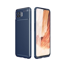 Uray Store Oppo A73 Kılıf Auto Focus Karbon Kapak - Lacivert