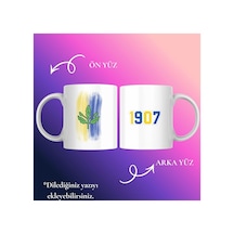 Sarı Lacivert Kanarya Kişiye Özel Taraftar Kupa Bardak Fb3 Fb3