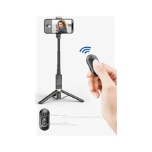Selfie Stick Tripod Kablosuz Bluetooth Uzaktan Kumandalı, 360 Döner Başlıklı, 215-730 Mm Ayarlanabilir, İos Ve Android Uyumlu, Alüminyum Alaşımlı Hafif Taşınabilir Tripod Q12