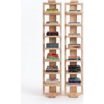 Ham Ahşap Masif Kitaplık - 160 Cm Boy - Modern İskandinav Tasarım Raflı Dekoratif Kitaplık Bej Ham Ahşap Masif Kitaplık - 160 Cm Boy - Modern İskandinav Tasarım Raflı Dekoratif Kitaplık Bej