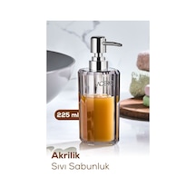 Vienev Akrilik Sıvı Sabunluk 225 Ml Şeffaf Antrasit 1991 Antrasit