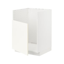 Eviye Dolabı, Vallstena Beyaz, 60x60 Cm, 1 Kapaklı