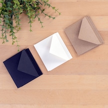 Minik Zarf Seti, 7x9 Cm 15 Adet Kraft-krem-siyah