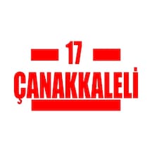 17 Çanakkaleli Araba Sticker 17x17 Cm Kırmızı