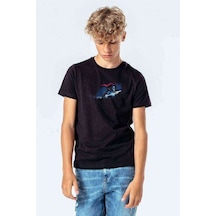 Tshirthane Undyne Undertale Baskılı Unisex Çocuk Siyah T-Shirt