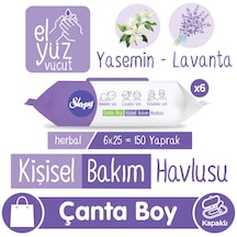 Sleepy Herbal Kişisel Bakım Havlusu Çanta Boy 6x25 150 Yaprak 6 Paket