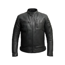 Venom Motosiklet Montu Mustang Siyah Deri 4 Mevsim %100 Leader Motorcu Mont