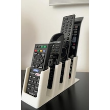 Kumanda Tutucu Stand 4&apos Lü Tv Uzaktan Kumanda Organizer Sehpa, Tv Ünitesi İçin Masaüstü Düzenleyici Beyaz 100