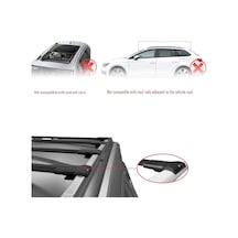 Opel Vivaro 2001-2014 Arası İle Uyumlu Fly Model Ara Atkı Tavan Barı Siyah 4 Adet Bar