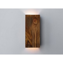 Decarthma Yansıtma Tasarımlı Çift Yönlü Ahşap Salon Duvar Aplik Ceviz