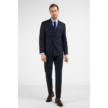İmza Lacivert Kırlangıç Yaka 6 Drop Slim Fit Takım Elbise 1001255172 Lacivert