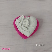 Yy0165 Kenarları Güllü Kalp Silikon Kalıp